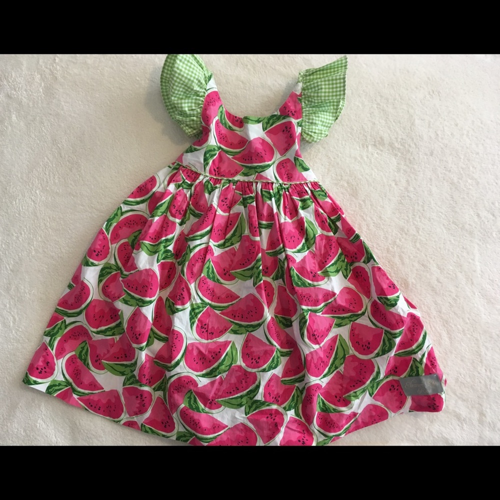 Eleanor Rose watermelon dress 5-6
